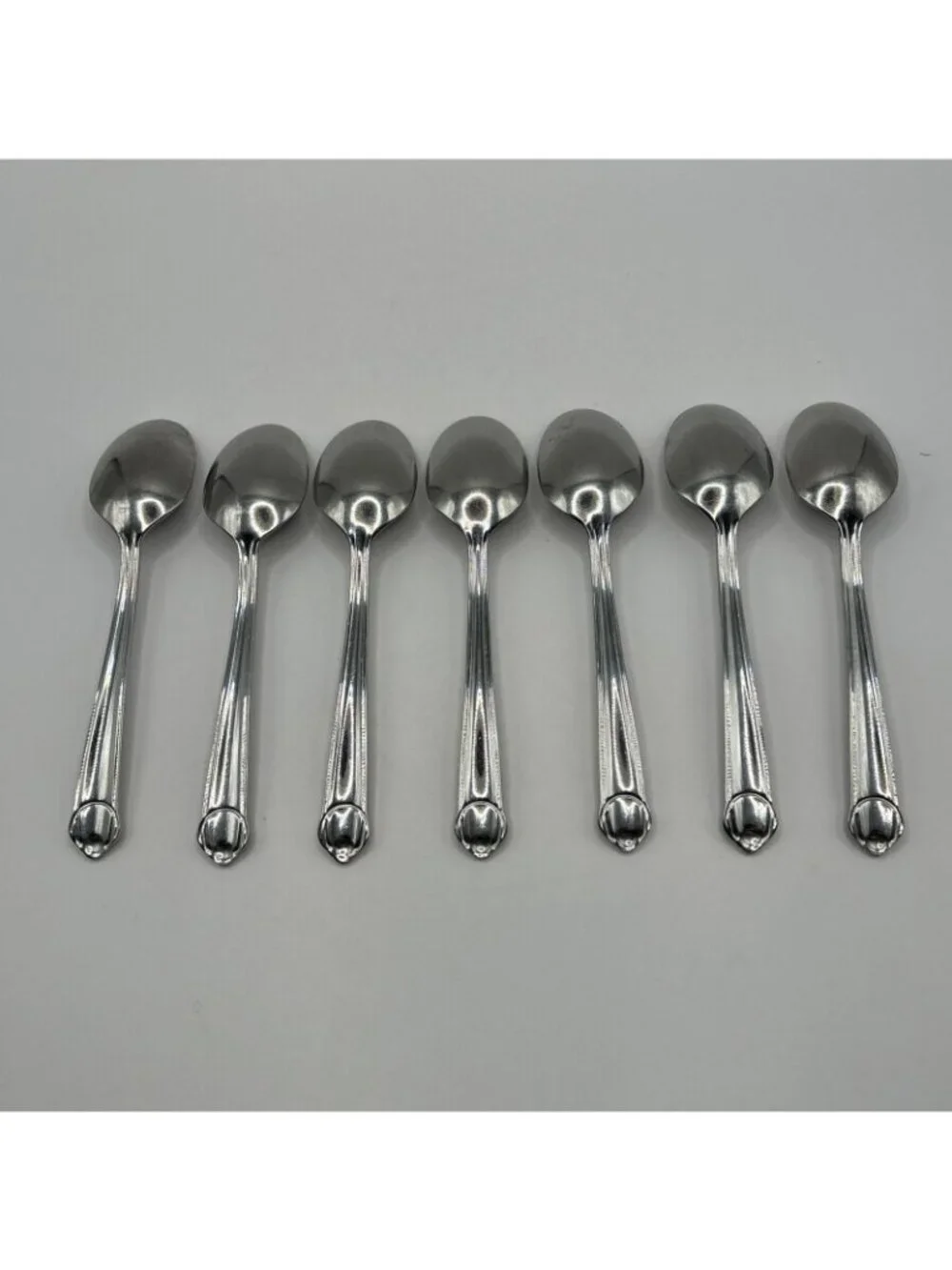 7 Mikasa Classico Satin Teaspoons 18/8 Stainless Gerald Patrick 6.25